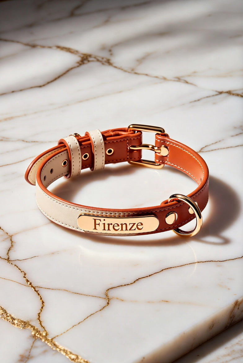 Die Firenze Luxus-Hundeleine aus italienischem Leder