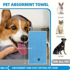 Dog Bath Brush Grooming Kit 6pcs with Gloves & Towel