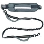 Hands Free Dog Leash Adjustable Lead with Waist Belt Bag for Walking Jogging Running