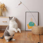 Bird Teaser Wand Cat Toy with Suction Cup