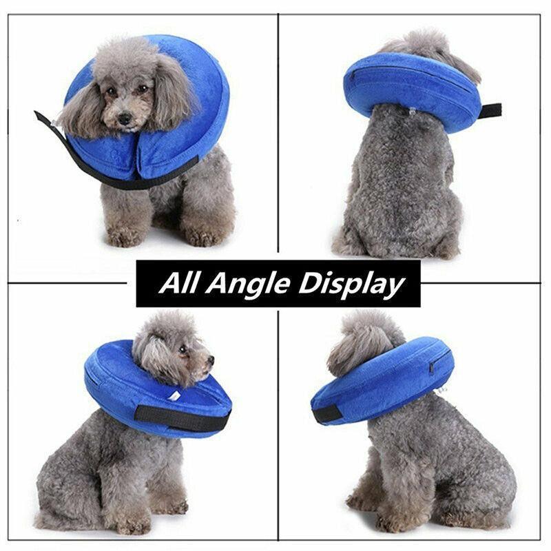 Blue Pet Dog Inflatable Soft Healing Collar Cone Wound Medical Cat Protective Jackets