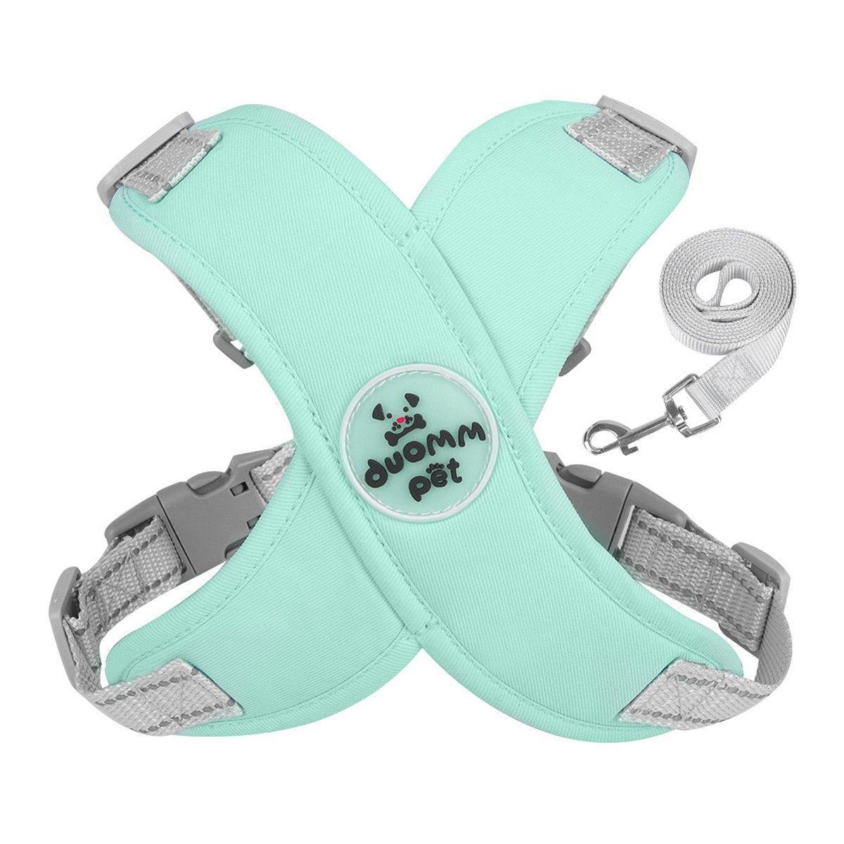 Reflective Dog Leash Vest Type Pet Harness Adjustable Chest Strap Small Dogs