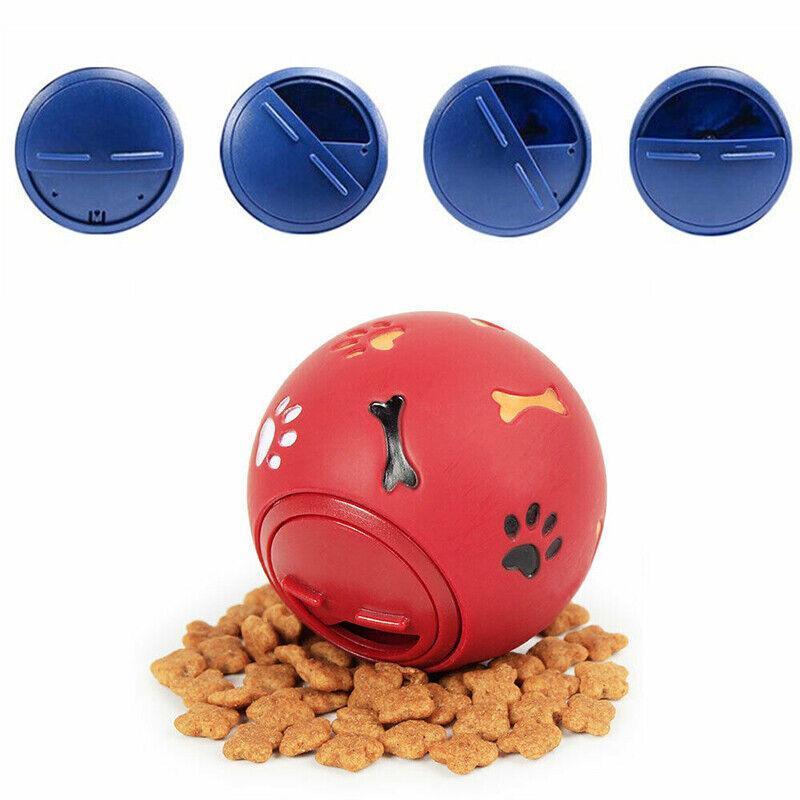 11cm Dog Pet Fun Tough-Treat Ball Tumbler Mental Food Dispenser Feeder Puzzle Toy