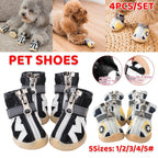 4PCS Breathable Soft Soled Dog Shoes for Small Dogs Four Seasons Pet Footwear