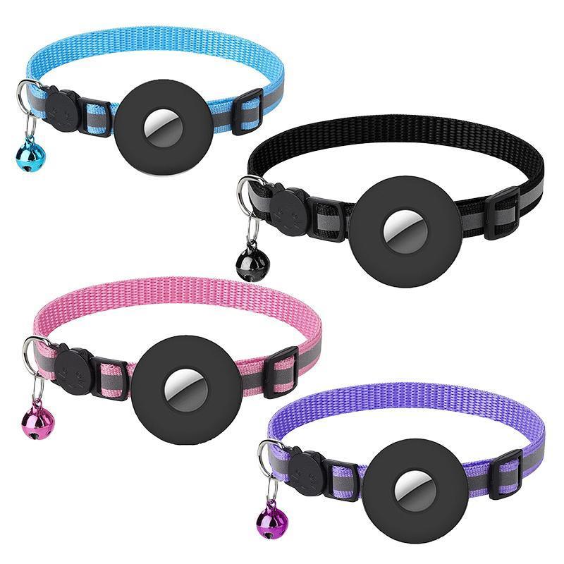 Reflective Cat Collar with AirTag Holder