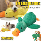 Plush Cartoon Duck Dog Toy Interactive Squeaky Pet Toy Durable Fun Chew Toy-0