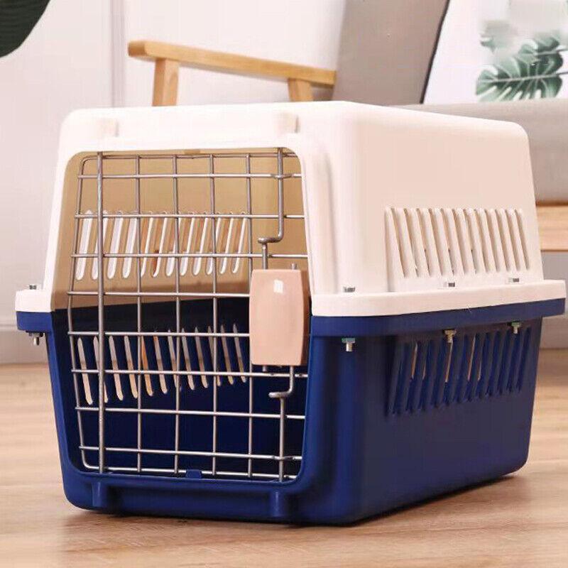 Large Pet Transport Crate for Dog Cat Rabbit Portable Ventilated Travel Carrier