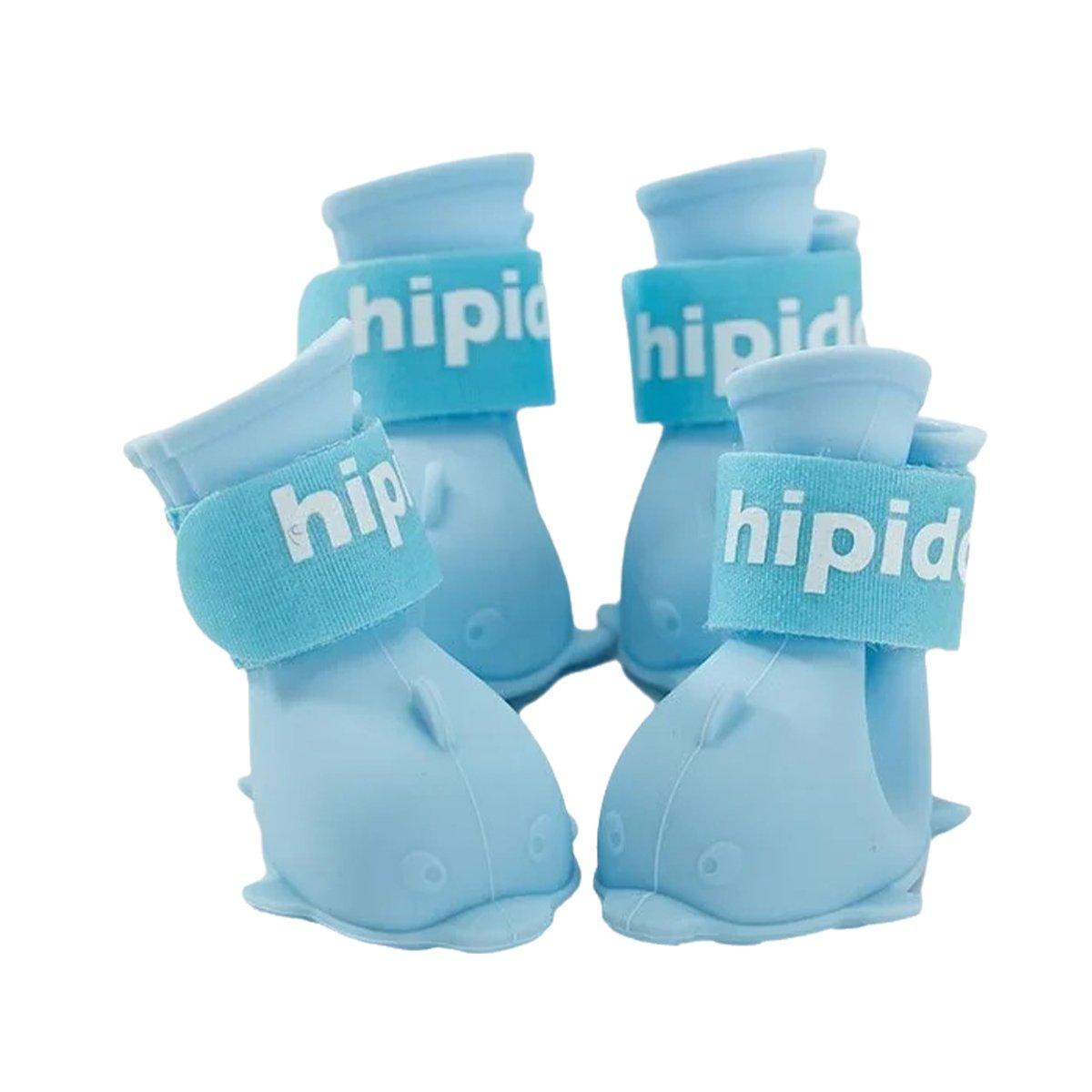 4pcs Cartoon Pet Rain Boots Waterproof Non-Slip Wear-Resistant Shoes for Dogs