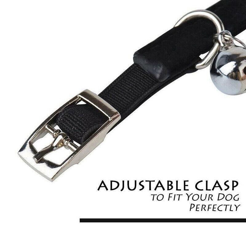 Suede Adjustable Pet Collar with Rhinestone for Cat Puppy 5 Colours Quick Release