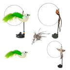 Bird Teaser Wand Cat Toy with Suction Cup