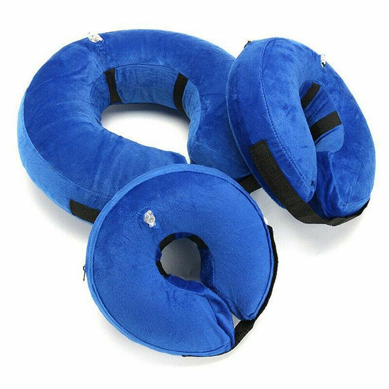 Blue Pet Dog Inflatable Soft Healing Collar Cone Wound Medical Cat Protective Jackets