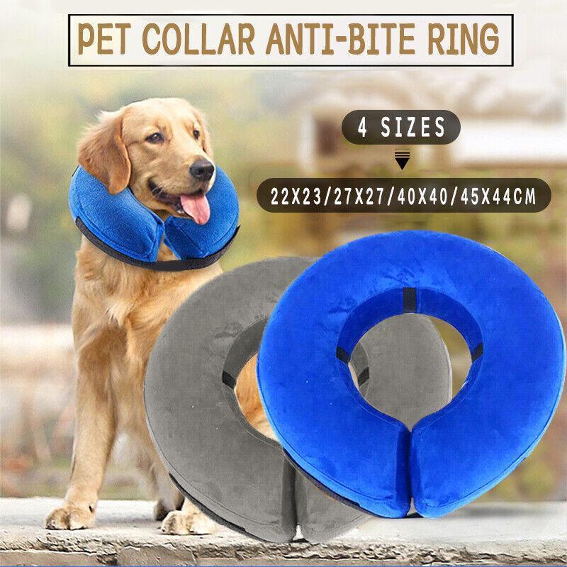 Blue Pet Dog Inflatable Soft Healing Collar Cone Wound Medical Cat Protective Jackets