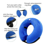 Blue Pet Dog Inflatable Soft Healing Collar Cone Wound Medical Cat Protective Jackets