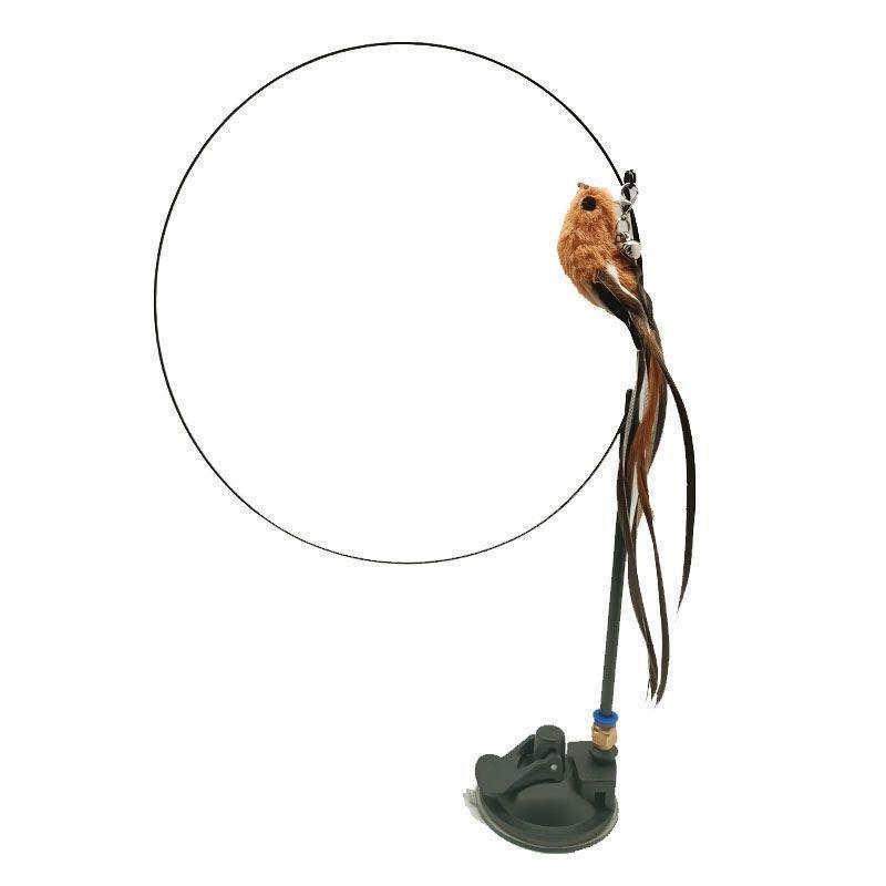Bird Teaser Wand Cat Toy with Suction Cup