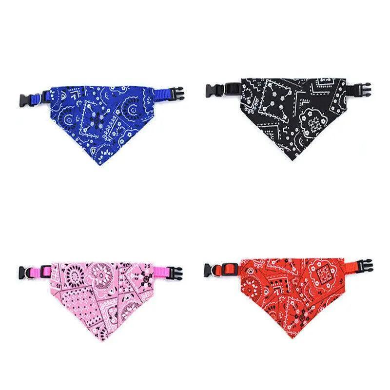 L Adjustable Pet Dog Bandana Collar Triangle Scarf For Puppy Cat Neckerchief