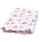 Large Size Pet Mat Paw Print Cat Dog Puppy Fleece Soft Pet Blanket Bed Cushion