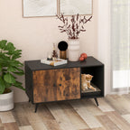 NNECW Modern Hidden Cat Litter Box Furniture for Indoor Cats-0