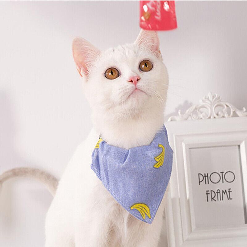 Pet Bandana-Style Collar Saliva Towel Adjustable For Cat Kitten Dog Puppy L Size