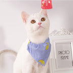 Pet Bandana-Style Collar Saliva Towel Adjustable For Cat Kitten Dog Puppy L Size