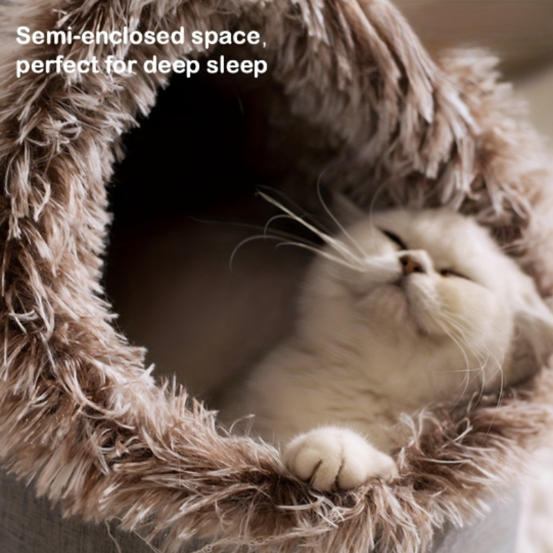 Donut Plush Cat Bed Cozy Cradle Nest