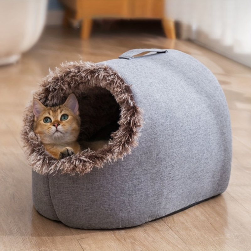 Donut Plush Cat Bed Cozy Cradle Nest
